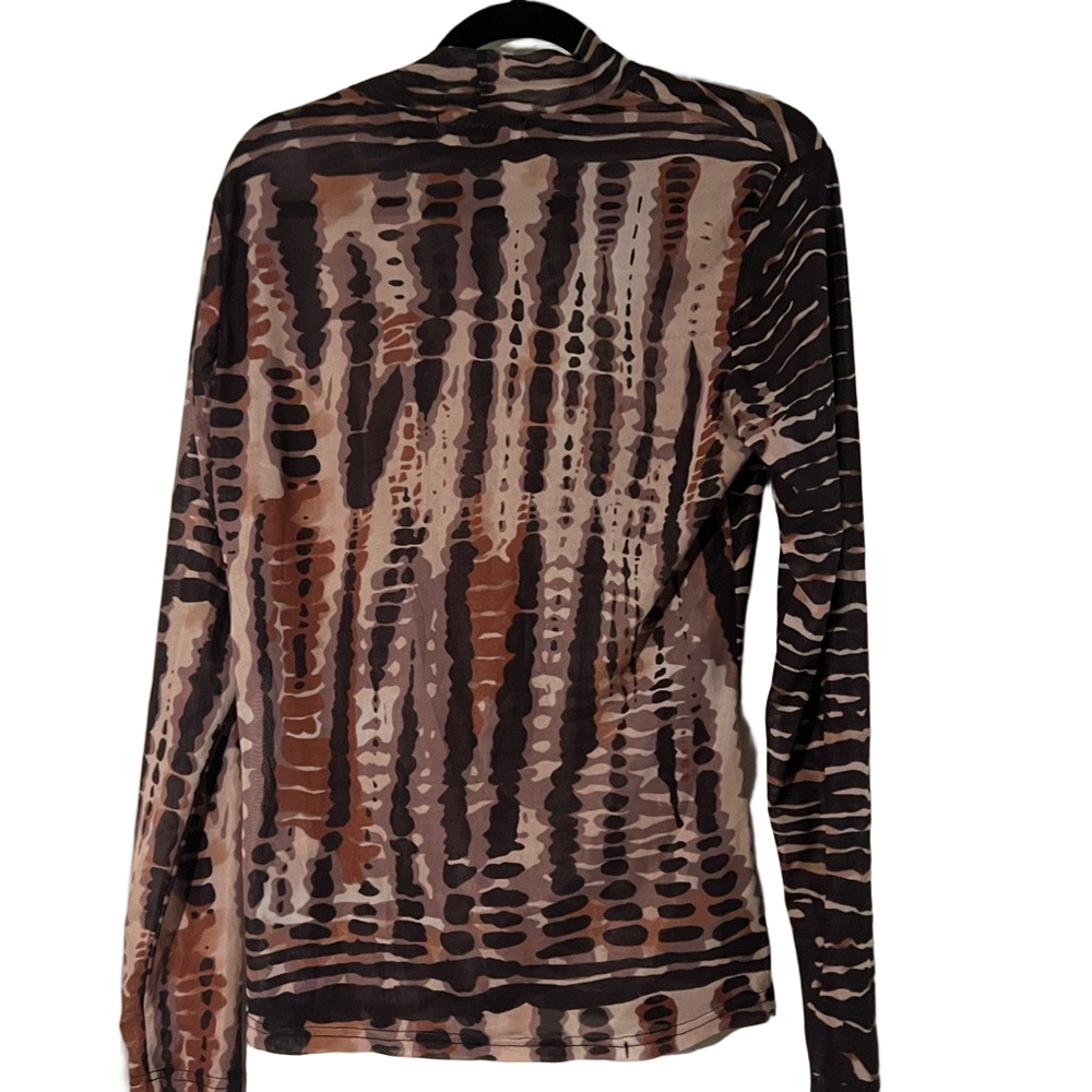Rebdolls Womens Sheer Abstract Top